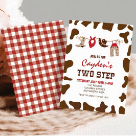 ロデオツーステップウェスタンカウボーイ2ND誕生日 招待状