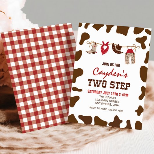 ロデオツーステップウェスタンカウボーイ2ND誕生日 招待状