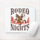 ロデオナイトカウボーイ女性のカーボーイウエスタンカントリー マウスパッド (マウス)