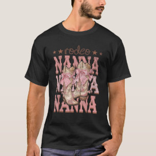 ロデオナンナピンクブーツコケットカウガール誕生日 Tシャツ