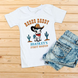 ロデオパパcowboyベビー馬の誕生日パーティー tシャツ