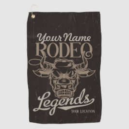 ロデオパーソナライズされたオールドウエストステアローピングレジェンズ ゴルフタオル