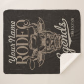 ロデオパーソナライズされたオールドウエストステアローピングレジェンズ シェルパブランケット (正面(横))