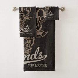 ロデオパーソナライズされたオールドウエストステアローピングレジェンズ バスタオルセット