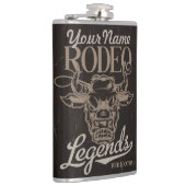ロデオパーソナライズされたオールドウエストステアローピングレジェンズ フラスク (右)