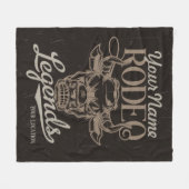 ロデオパーソナライズされたオールドウエストステアローピングレジェンズ フリースブランケット (正面(横))