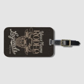 ロデオパーソナライズされたオールドウエストステアローピングレジェンズ ラゲッジタグ (正面横)