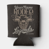 ロデオパーソナライズされたオールドウエストステアローピングレジェンズ 缶クーラー (裏面)