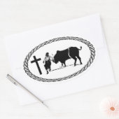 ロデオピエロクロスユーロスタイル 楕円形シール (封筒)