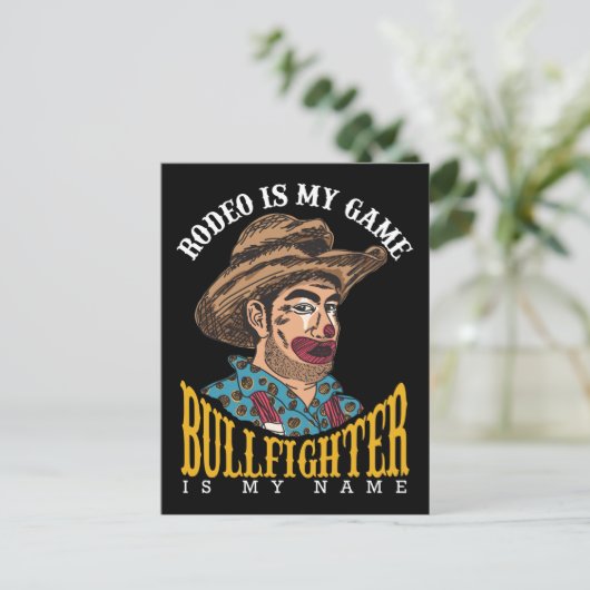 ロデオピエロロデオは私のゲームブルファイター私の名前 ポストカード (スタンド正面)