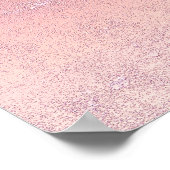 ロデオピンクアートテクスチャー素朴ブルスカル ポスター (角)