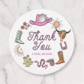 ロデオピンクウェスタンカウボーイ誕生日サンキューサンキュー フェイバータグ (正面)