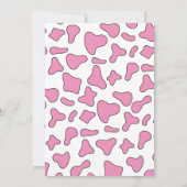 ロデオピンク西部3歳の誕生日 招待状 (裏面)