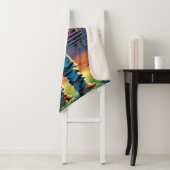 ロデオフェンスアメリカ国旗の馬の小さなカウボーイ シェルパブランケット (インサイチュ)