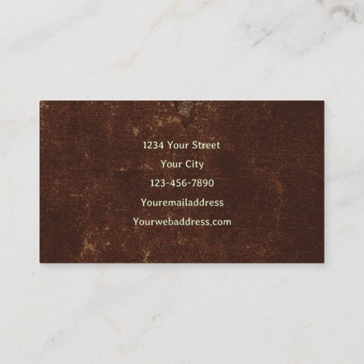 ロデオブラウンウェスタン素朴タトゥーショップブルスカル 名刺 (裏面)