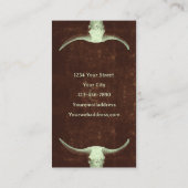 ロデオブラウンウェスタン素朴タトゥーショップブルスカル 名刺 (裏面)