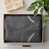 ロデオブラックアンドホワイトウェスタン素朴ブルスカル 薄葉紙 (ギフト)