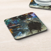 ロデオブルライドエンディング抽象芸術印象派 コースター (左側)