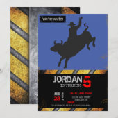 ロデオブルライドシルエット 招待状 (正面/裏面)