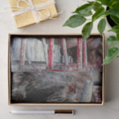 ロデオブル素朴ヴィンテージグレーレッドカントリーウェスタン 薄葉紙 (ギフト)