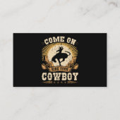ロデオブロンク乗馬あなたのカウボーイバッキング馬 名刺 (裏面)