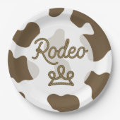 ロデオプリンセスカントリーウエスタンティアラクラウンパーティー ペーパープレート (正面)