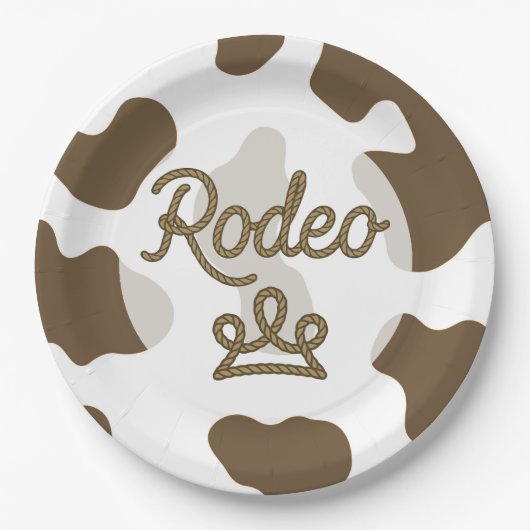 ロデオプリンセスカントリーウエスタンティアラクラウンパーティー ペーパープレート (正面)