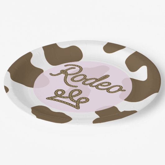 ロデオプリンセス カントリーウェスタン ティアラ クラウン ピンク ペーパープレート (アングル)