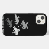 ロデオホース | 黒背景 iPhoneケース (裏面横)