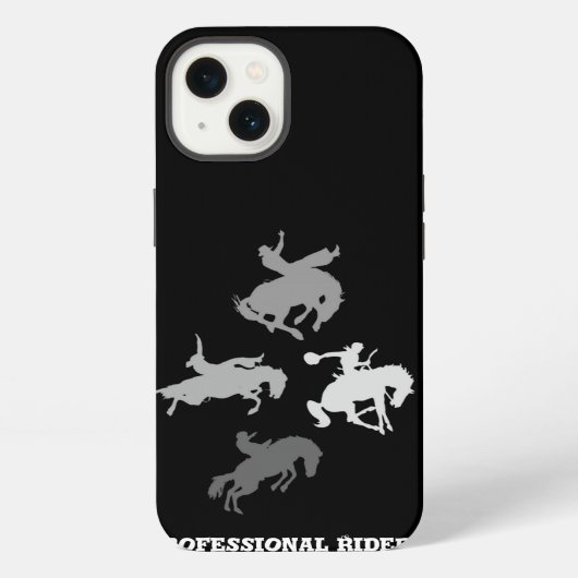 ロデオホース | 黒背景 iPhoneケース (裏面)