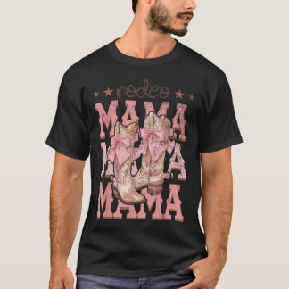 ロデオママ ピンクブーツ コケットカウガール 誕生日 Tシャツ