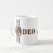 ロデオマムウェスタンホース女性のカーボーイ写真 コーヒーマグカップ (正面左)