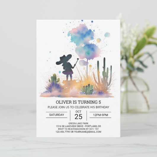 ロデオモダンカウボーイ誕生日 招待状 (スタンド正面)