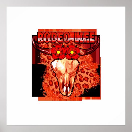 ロデオライフTシャツクラシック ポスター (正面)