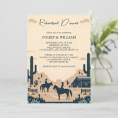 ロデオレトロホースウェスタン素朴リハーサルディナー 招待状 (スタンド正面)