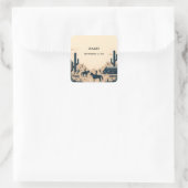 ロデオレトロ馬ラスティックウェスタン ブライダルシャワー スクエアシール (バッグ)