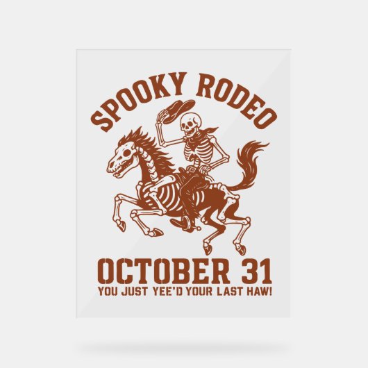 ロデオ不気味ハロウィーン10月31日 アクリルサイン (正面)