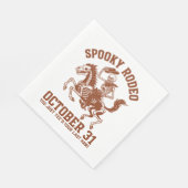 ロデオ不気味ハロウィーン10月31日 スタンダードランチョンナプキン (角)