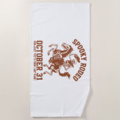 ロデオ不気味ハロウィーン10月31日 ビーチタオル (正面)