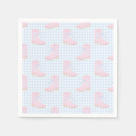 ロデオ名門私立校風のファースト誕生日女性のカーボーイブーツ スタンダードカクテルナプキン