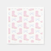 ロデオ名門私立校風のファースト誕生日女性のカーボーイブーツ スタンダードカクテルナプキン (正面)