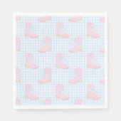 ロデオ名門私立校風のファースト誕生日女性のカーボーイブーツ スタンダードランチョンナプキン (正面)