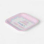 ロデオ名門私立校風のファースト誕生日女性のカーボーイブーツ ペーパープレート (傾斜あり)