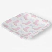 ロデオ名門私立校風のファースト誕生日女性のカーボーイブーツ ペーパープレート (傾斜あり)