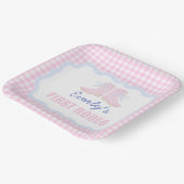 ロデオ名門私立校風のファースト誕生日女性のカーボーイブーツ ペーパープレート (傾斜あり)