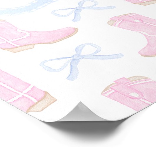 ロデオ名門私立校風のファースト誕生日女性のカーボーイブーツ ポスター (角)