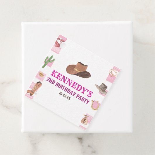 ロデオ女性のカーボーイウエスタンワイルドウェスト誕生日パーティー フェイバータグ (インサイチュ)