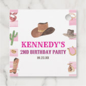 ロデオ女性のカーボーイウエスタンワイルドウェスト誕生日パーティー フェイバータグ (裏面)