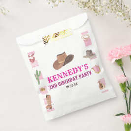 ロデオ女性のカーボーイウエスタンワイルドウェスト誕生日パーティー フェイバーバッグ