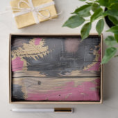 ロデオ女性のカーボーイグラムピンクヒョウ印刷デコページ 薄葉紙 (ギフト)